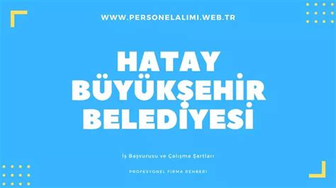 Hatay büyükşehir belediyesi personel alımı 2016